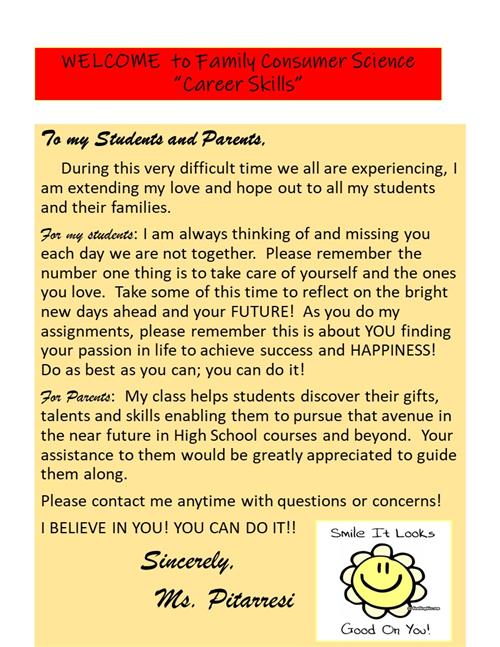 Student/Parent Letter 